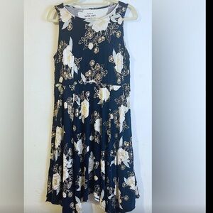TORRID Blue & Gold Super Soft Skater Sleeveless Dress Size 1